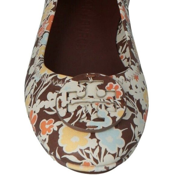 Tory Burch Minnie Ballet Travel Flats 9.5 Reverie Combo Floral - Picture 8 of 9